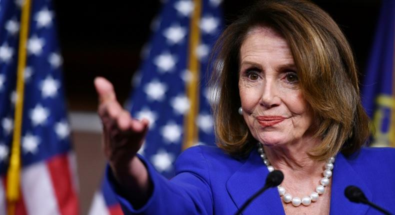 US House Speaker Nancy Pelosi, who is on a visit to Britain, says her Democratic Party needs a centrist vision to beat Donald Trump in the 2020 election