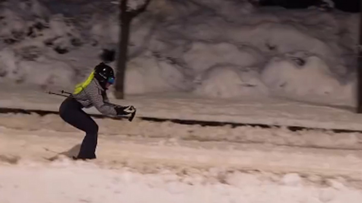 Marija "skija" po Beogradu