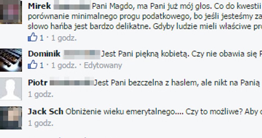 Ogórek przemówiła na Facebooku. "Jest pani bezczelna". "Jest pani piękna"