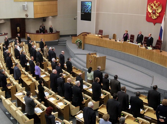 Minuta ciszy w rosyjskim parlamencie