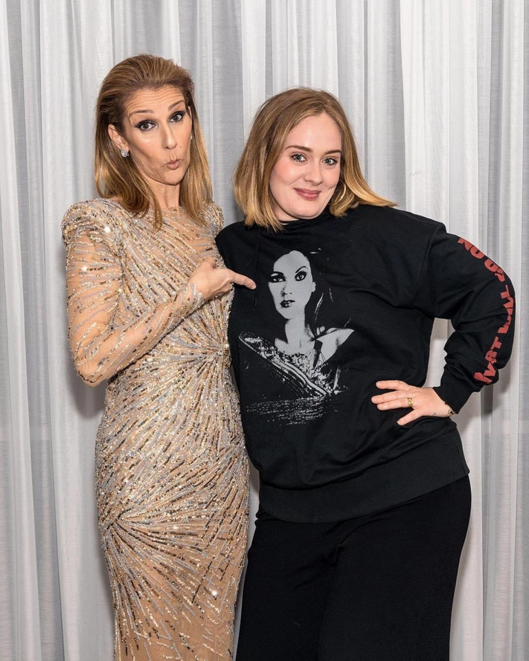 Adele i Celine Dion w 2018 roku