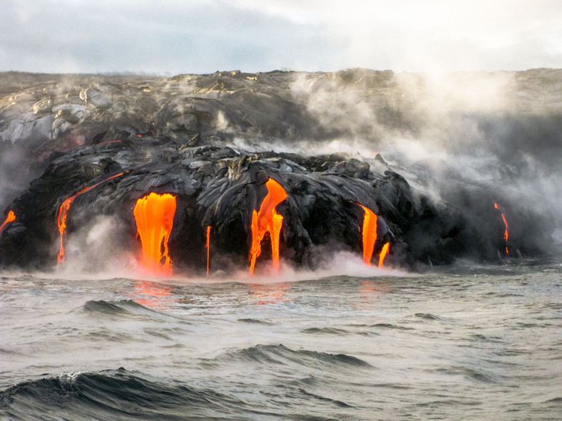 Wulkan Kilauea znajdujący się na Hawajach