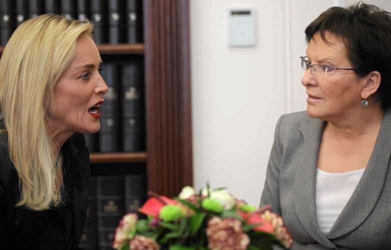 Sharon Stone i Ewa Kopacz