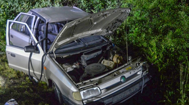 A Skodát szemből találta el egy teherautó, a hátul utazó Szilvia meghalt / Fotó: police.hu