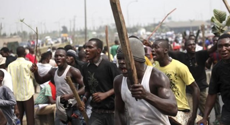 A picture of some protesters. This is for illustrative purposes.