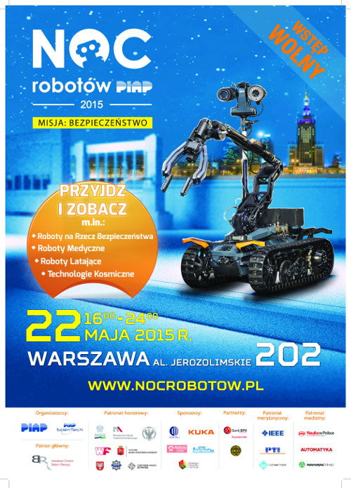 Roboty opanują Warszawę! Już dzisiaj noc robotów 2015