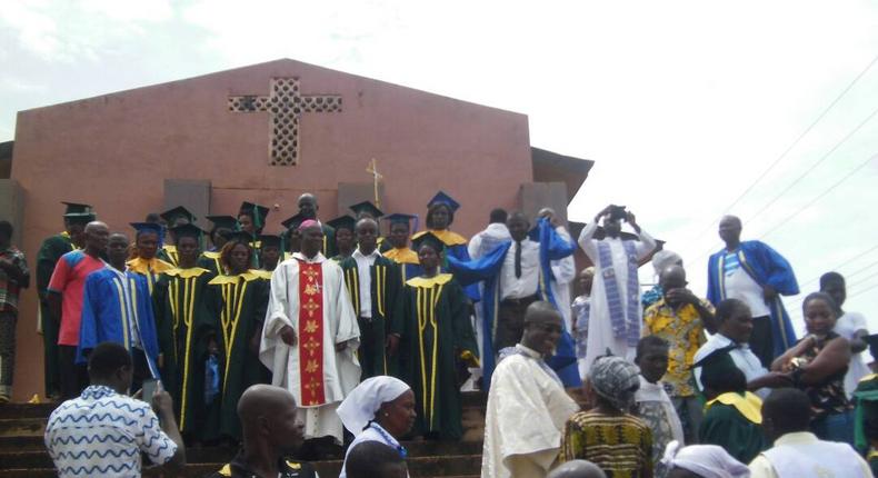 Catholic Bishop shares mass with people of Denkyira-Obuasi