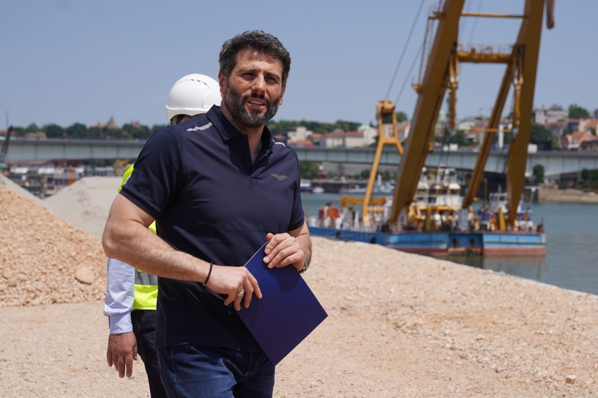 Šapić na gradilištu