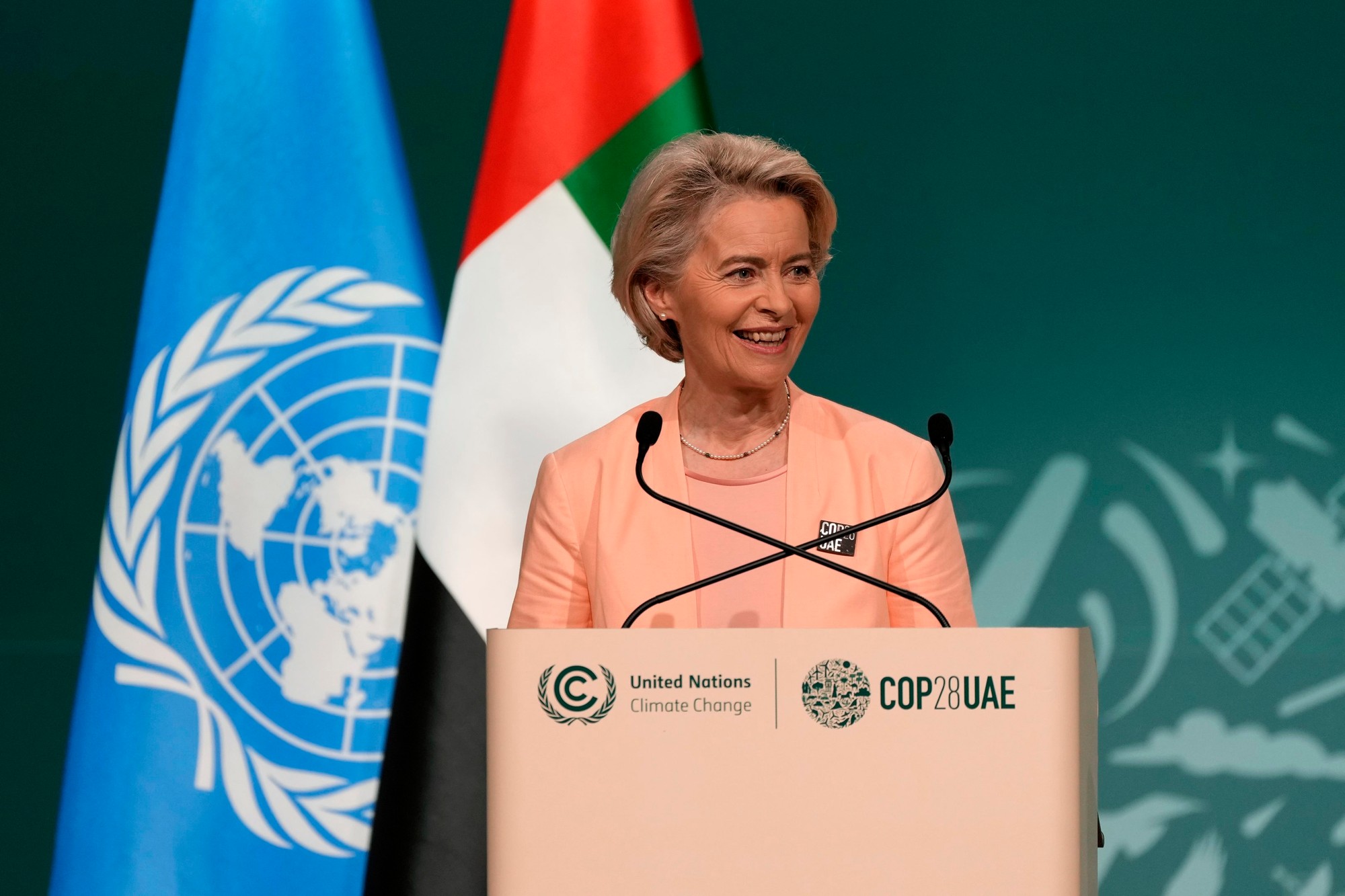 Konferencia OSN o zmene klímy COP28 v Dubaji - predsedkyňa Európskej komisie Ursula von der Leyen.