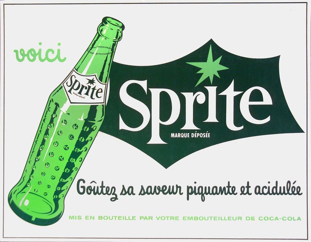 W 1942 roku narodziła się pierwsza córka Coca-Coli – pomarańczowa Fanta. Szybko stała się najlepiej sprzedającym się napojem pomarańczowym na rynku. W 1961 r. na rynku pojawił się Sprite. Zdjęcie: Reklama Sprite'a z 1965 roku