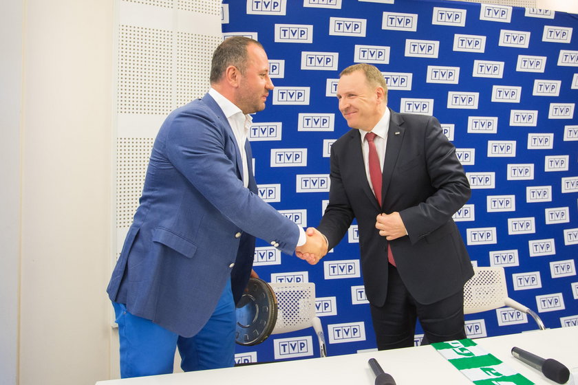 Konferencja prasowa prezesów Legii i TVP