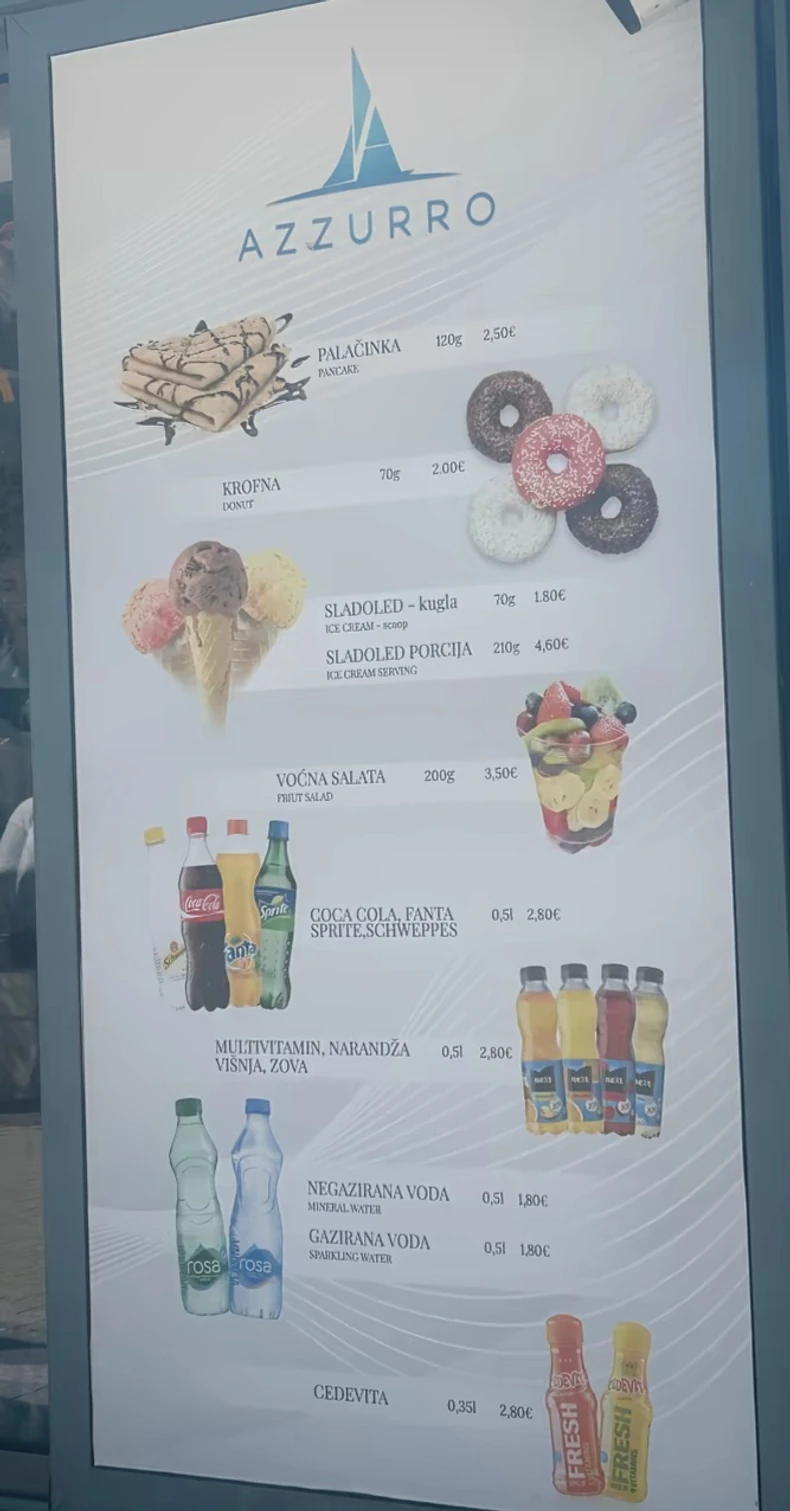 Cenovnik iz Bečića