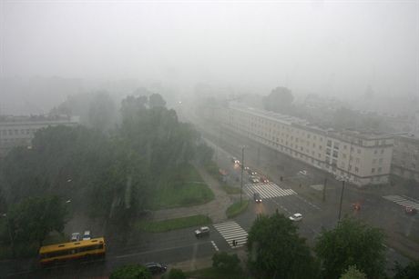 LODZPOTEZNA NAWALNICA NAD LODZIA 14/06/2007FOT. MAREK SZYBKA