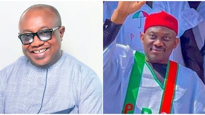 Labour Party candidate, Ngozi Okolie and Ndidi Elumelu, PDP candidate. [Politics Nigeria]