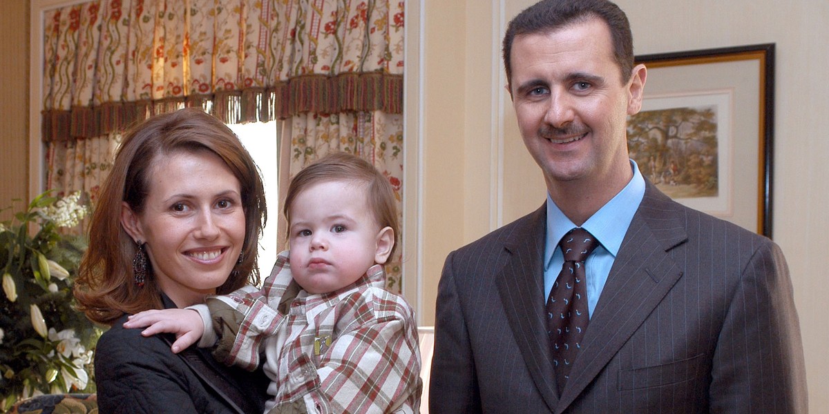 Prezydent Bashar al Assad z rodzina