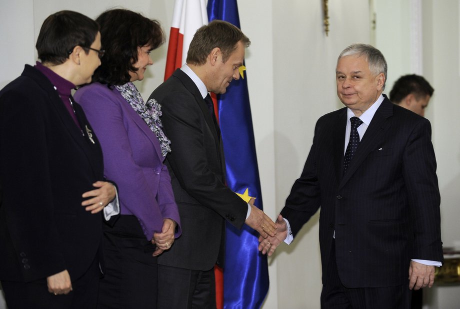 Donald Tusk już raz był premierem w czasach kohabitacji. Wówczas prezydentem był Lech Kaczyński.