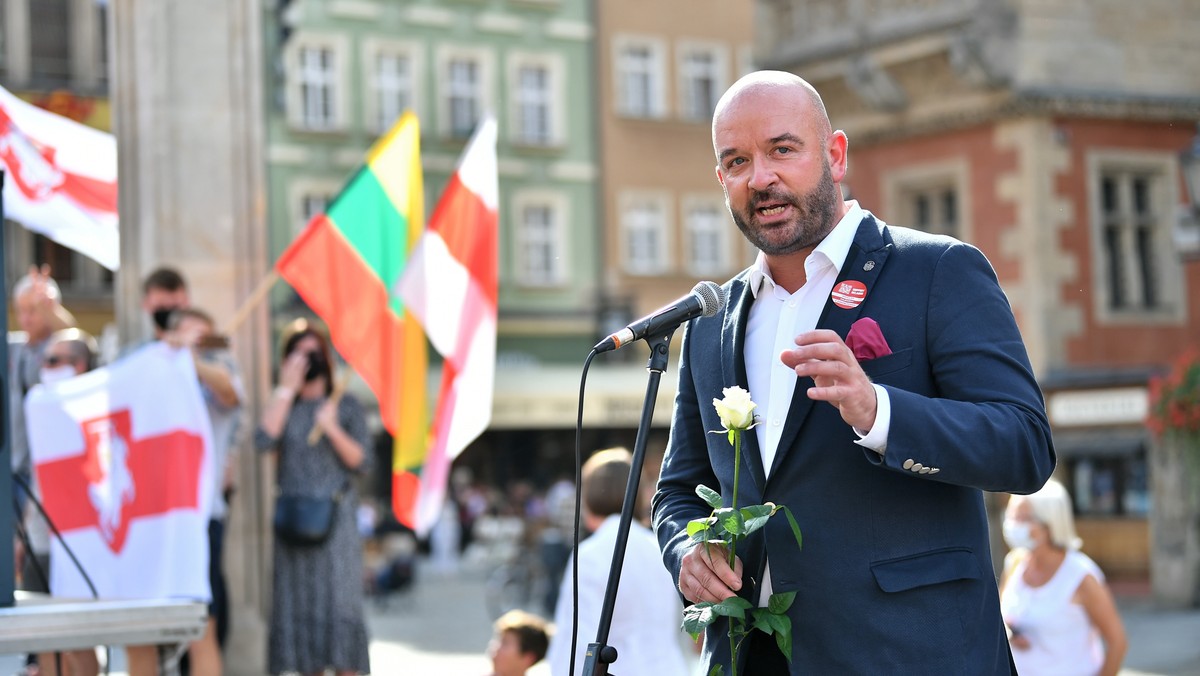 Wiec poparcia dla Białorusinów we Wrocławiu