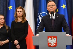 Barbara Kamińska, Romualda Wąsik i Andrzej Duda