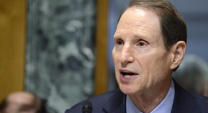 Senate Finance Committee Chairman Ron Wyden (D-OR), who is attending his first hearing as chairman after the retirement of Sen. Max Baucus (D-MT) makes opening remarks as on hearings on President Obama's Fiscal Year 2015 Budget, on Capitol Hill, in Washington, March 5, 2014. REUTERS/Mike Theiler 