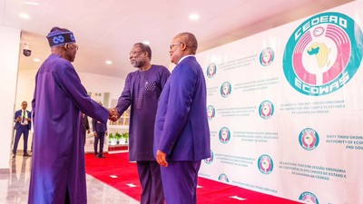 President Bola Tinubu at the ECOWAS Summit in Guinea-Bissau. [Presidency]