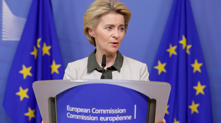 Ursula von der Leyen, az Európai Bizottság elnöke /MTI/EPA/Stephanie Lecocq