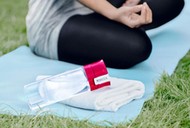 brita fillandgo vital pink park woman yoga landscape