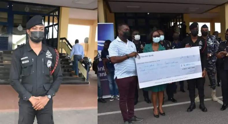 Ghana police officer receives GHS11k reward for returning GHS2k that ‘poured’ from bank’s ATM