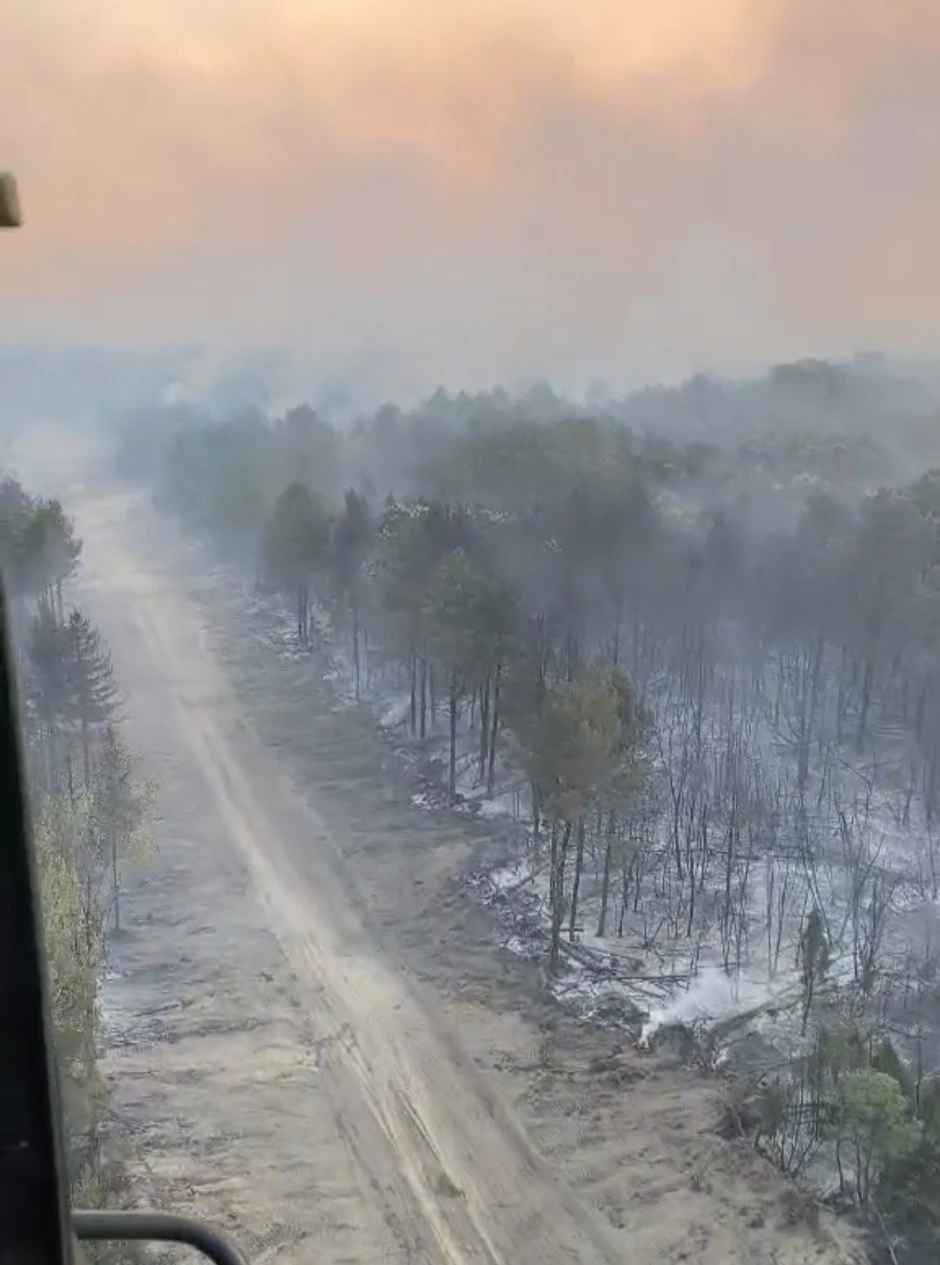 Deliblatska peščara gašenje požara iz helikoptera