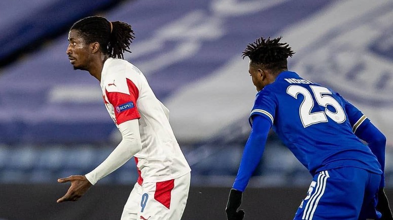 Milan, Italy. 17 September, 2019: Ibrahim Traore of SK Slavia Praha in  action during the UEFA Champions League football match between FC  Internazionale and SK Slavia Praha. The match ended in a