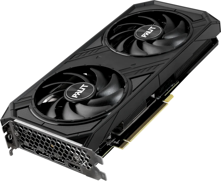 Palit GeForce RTX 4070 Dual – przód karty od góry