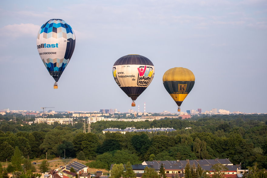 Lot balonem nad Łodzią