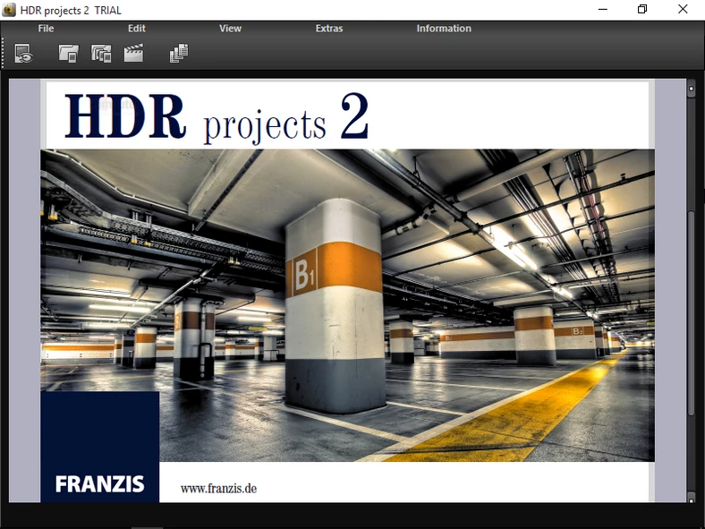 Główne okno programu do zdjęć HDR - HDR Projects 2