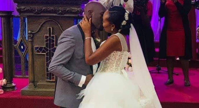 Dennis Okari with wife Naomi Joy