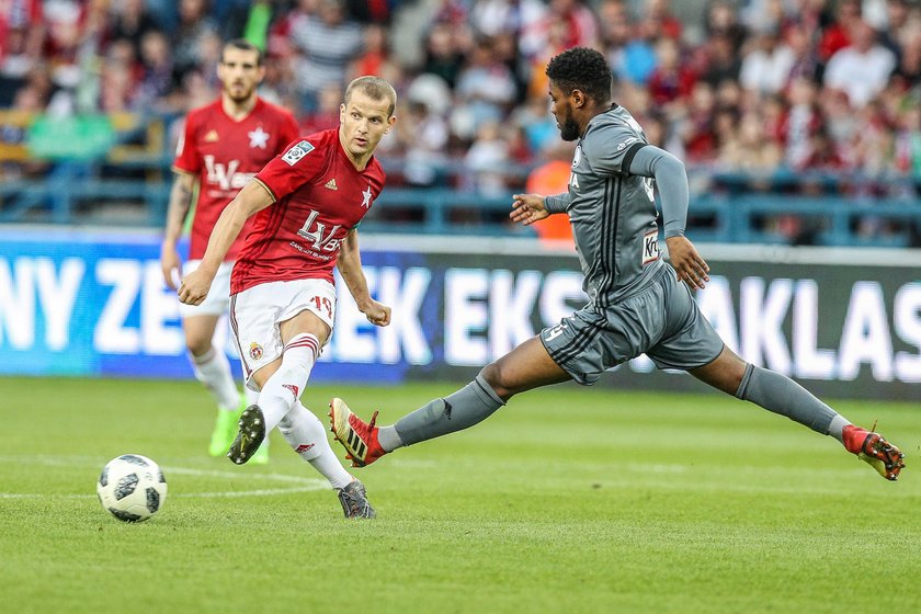 Pilka nozna. Ekstraklasa. Wisla Krakow - Legia Warszawa. 22.04.2018