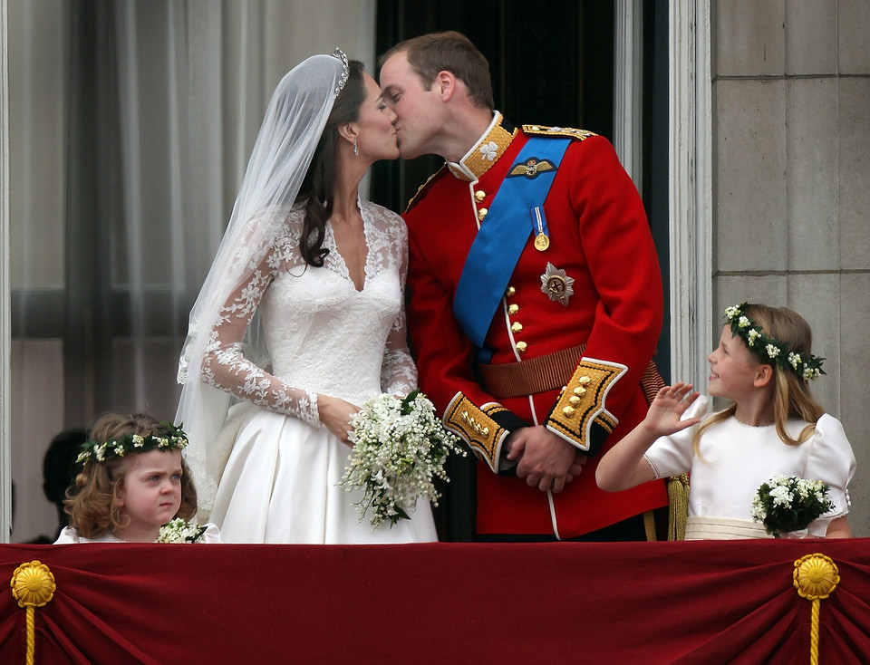 Pocałunek Kate i Williama