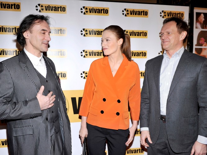 Leszek Świdziński, Magdalena Różczka i Cezary Pazura