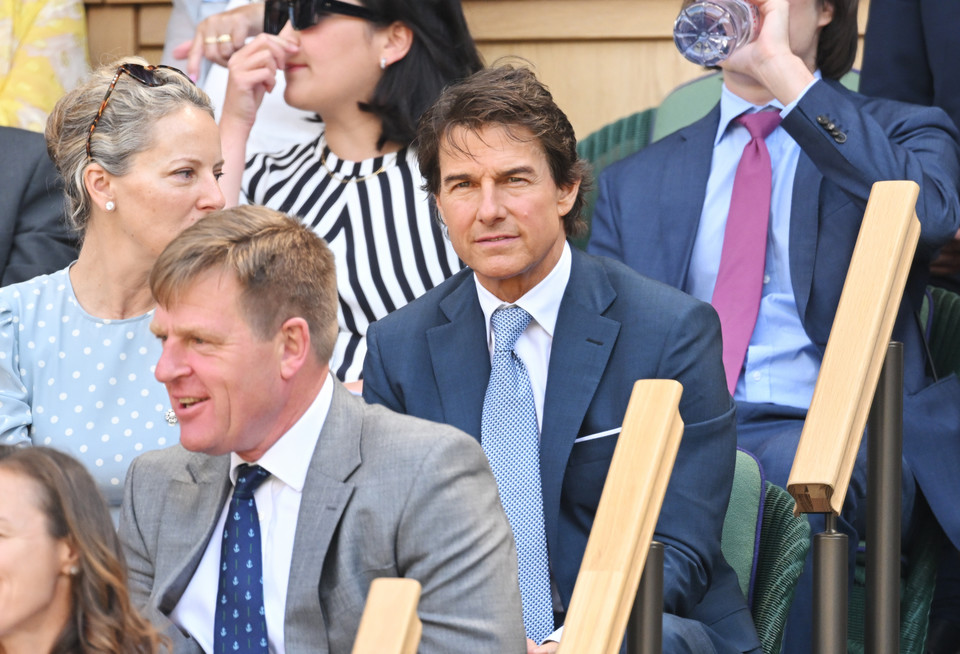 Aktor Tom Cruise na finale Wimbledonu