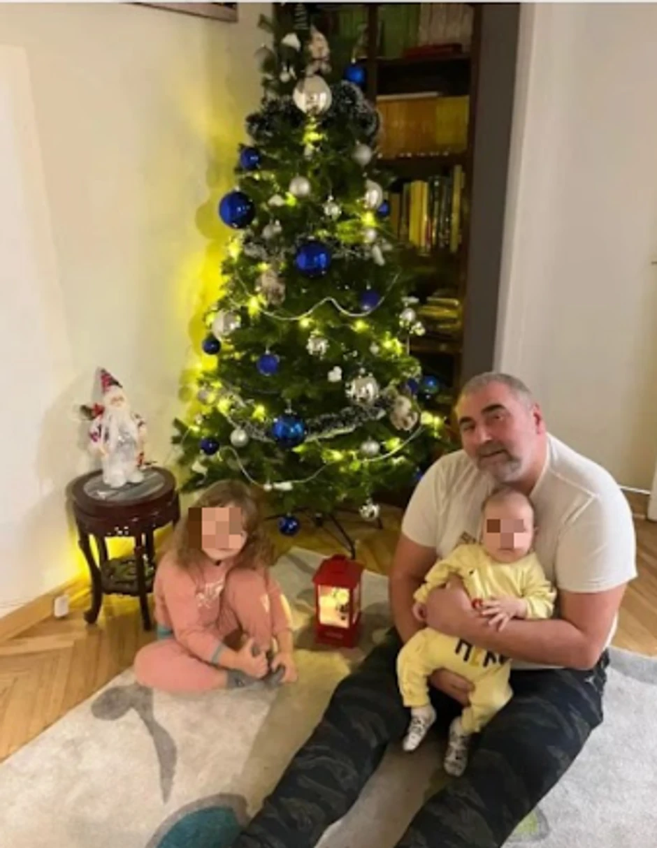 Miki Đuričić sa sinom i ćerkom