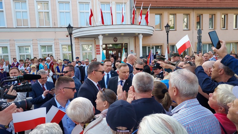 Prezydent Andrzej Duda podczas w Połczynie-Zdroju.