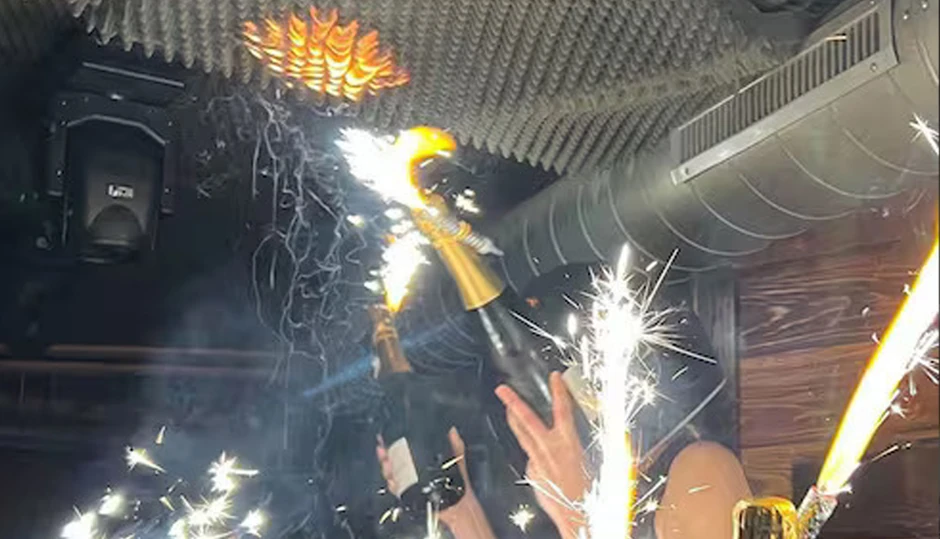 Požar u baru u Kran-Montani