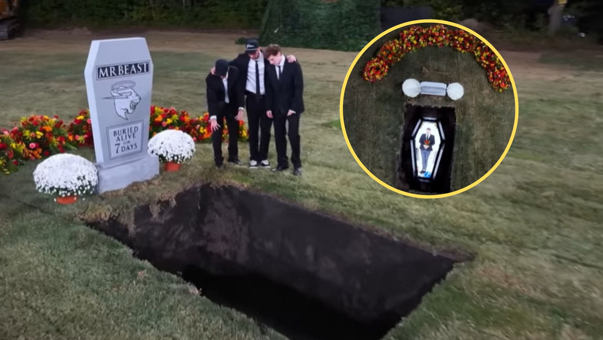 Youtuber dał się "pochować żywcem". Przez siedem dni leżał w trumnie
