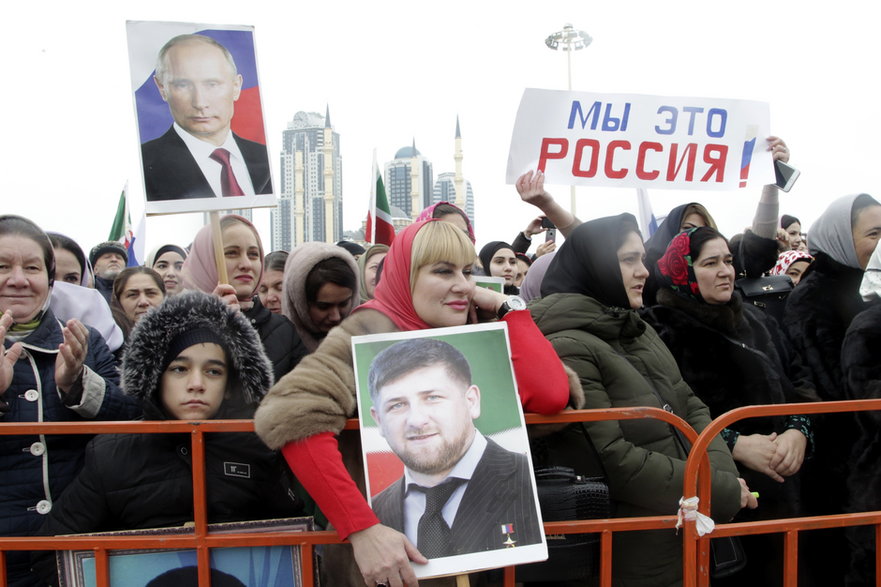 Wiec poparcia dla Putina i Kadyrowa z okazji Dnia Jedności Narodowej, Grozny, 4 listopada 2019 r.