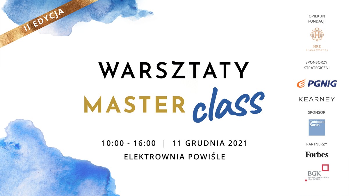 II EDYCJA WARSZTATÓW MASTERCLASS OUR FUTURE FOUNDATION 2021