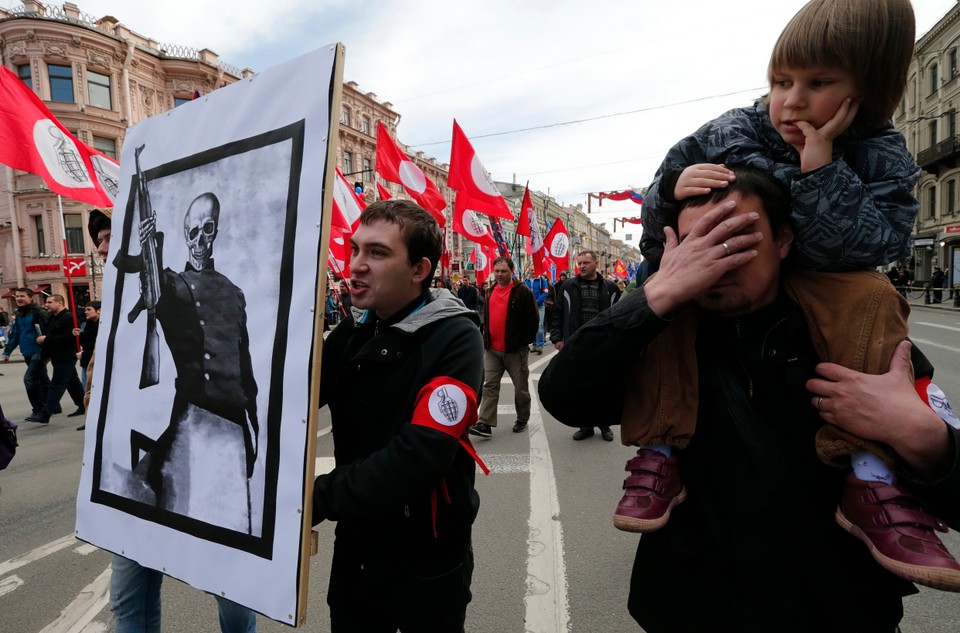 RUSSIA LABOR DAY (May Day demonstration in St. Petersburg)