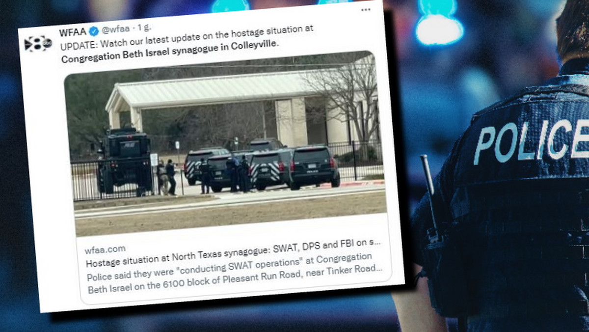 Napastnik wziął zakładników w synagodze w Teksasie. Finał akcji