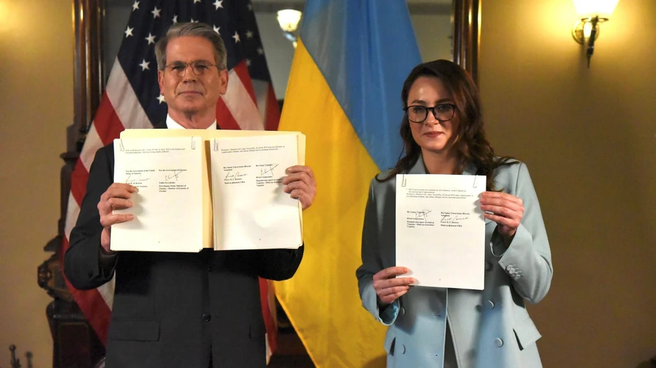 U maju je Sviridenko bila kopotpisnica sporazuma sa američkim ministrom finansija Skotom Besentom za osnivanje Američko-ukrajinskog investicionog fonda za rekonstrukciju | Foto: Facebook Yulia Svyrydenko