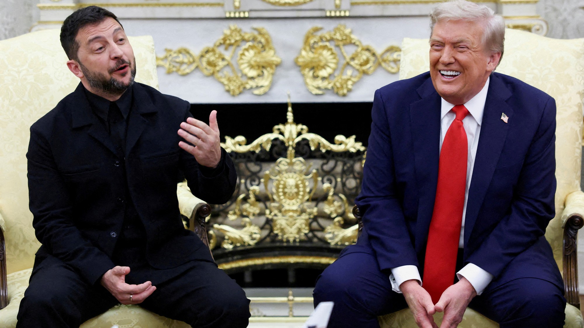 Trump a Zelenskyj v Ováľnej pracovni.