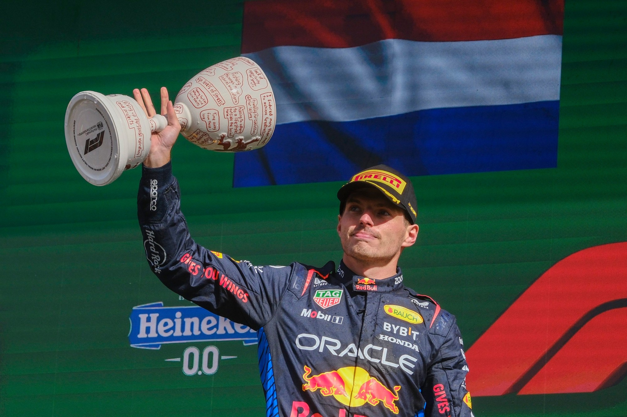 Veľká cena Holandska: Domáci jazdec Max Verstappen (Red Bull).