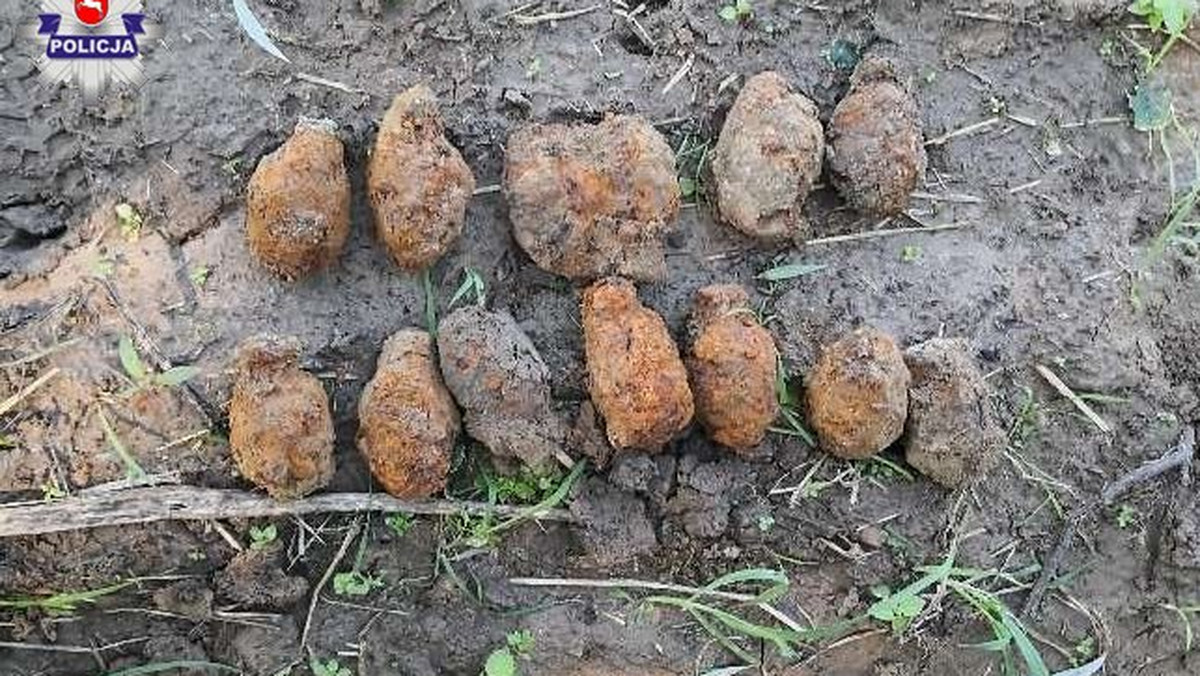 Lubelskie. Granaty z II wojny znalezione podczas spaceru