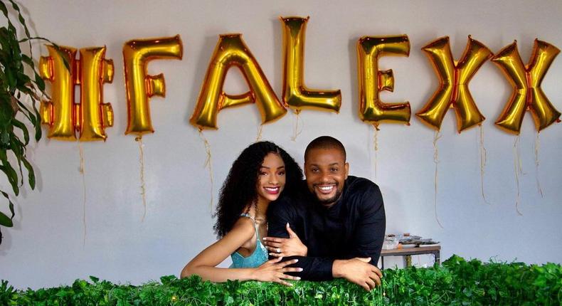 Alexx Ekubo and his fiancee Fancy Acholonu [Instagram/AlexxEkubo]